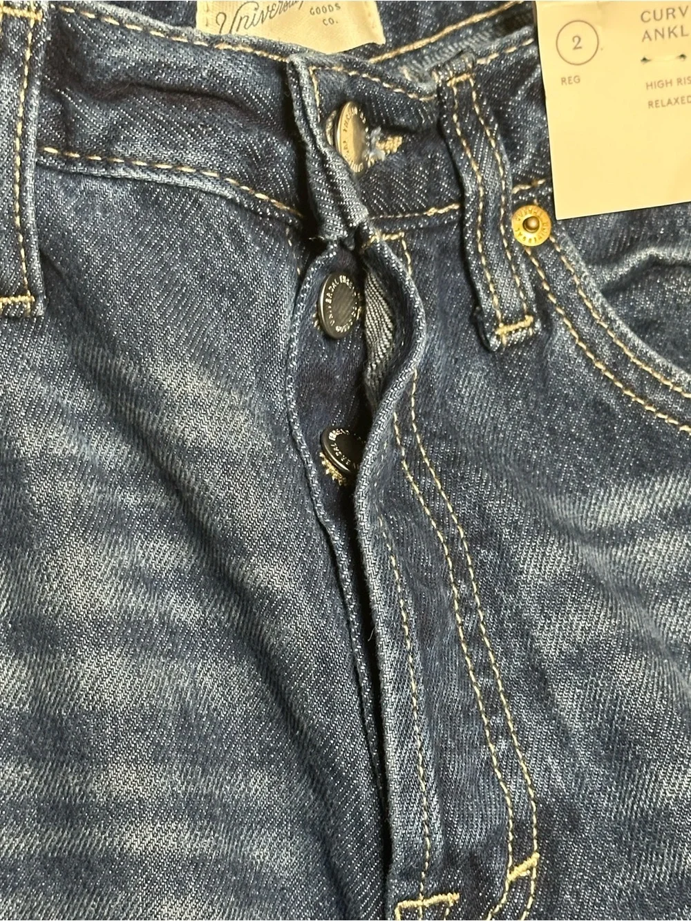 Women's High-Rise Easy Barrel Ankle Jeans - Universal Thread Medium Wash 2 NWT - Picture 10 of 15